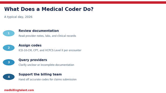 What Does a Medical Coder Do? Job Description & Day-to-Day (2026)