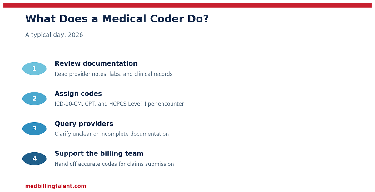 What Does a Medical Coder Do? Job Description & Day-to-Day (2026)